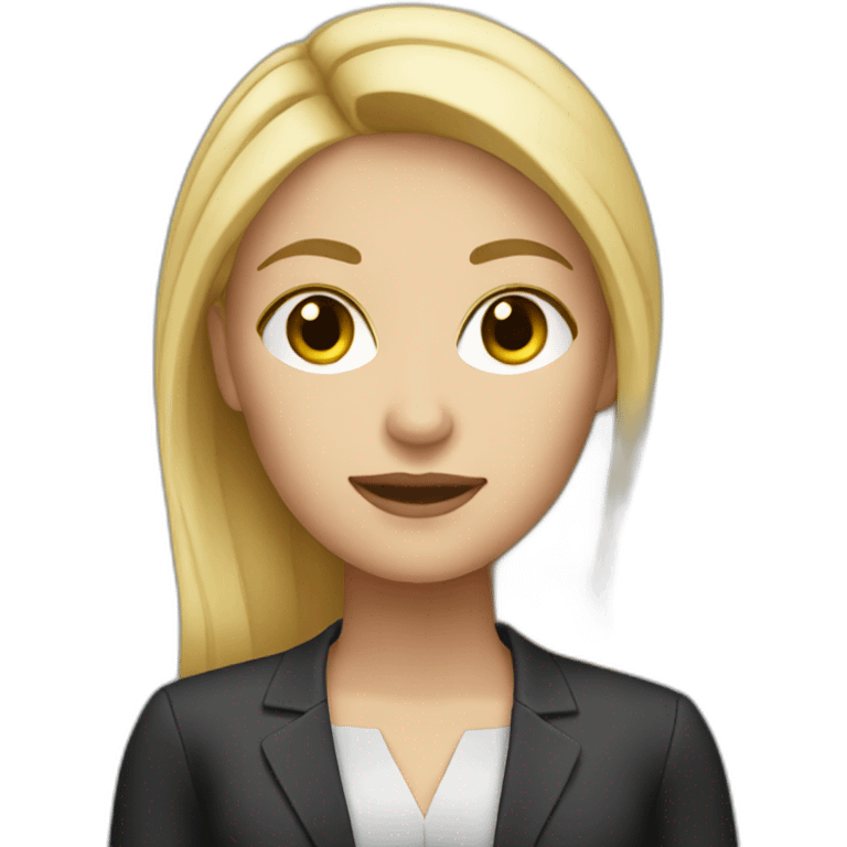 female legal intern with blonde hair emoji