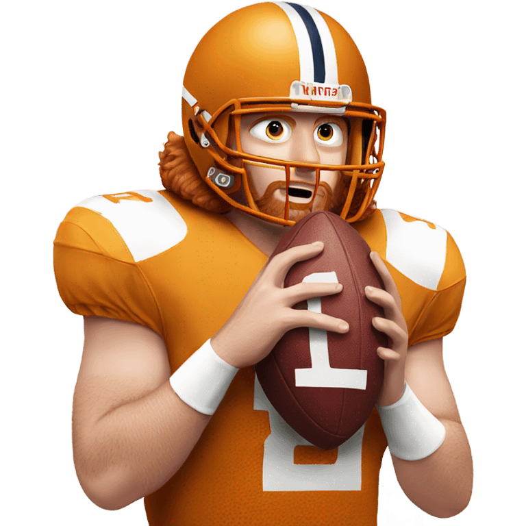 Ginger jesus playing American football  emoji