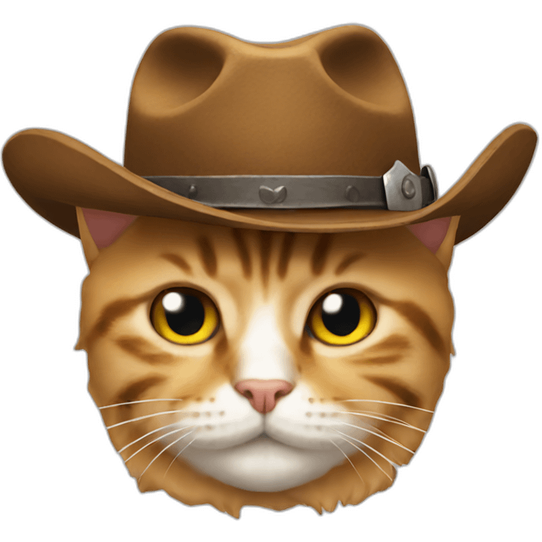 Cowboy hat cat emoji