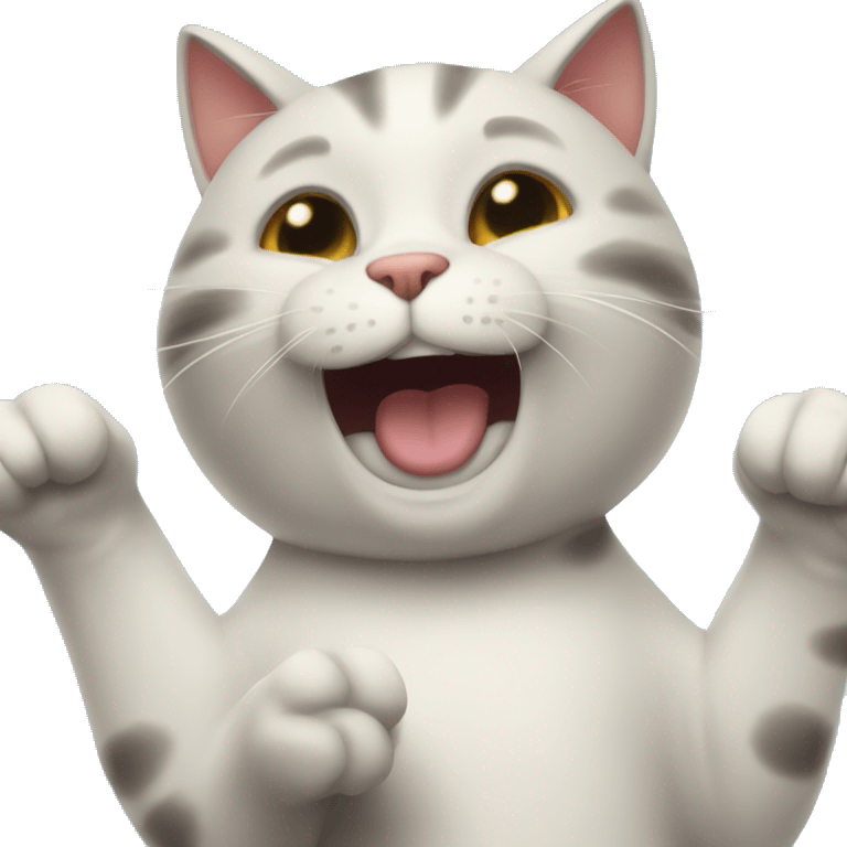 Cat saying yay emoji