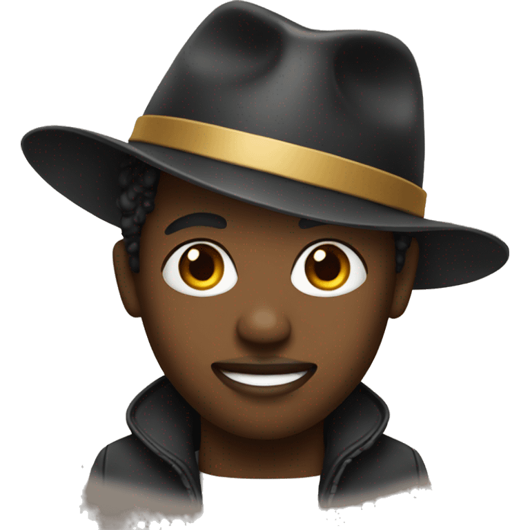 black person with hat emoji