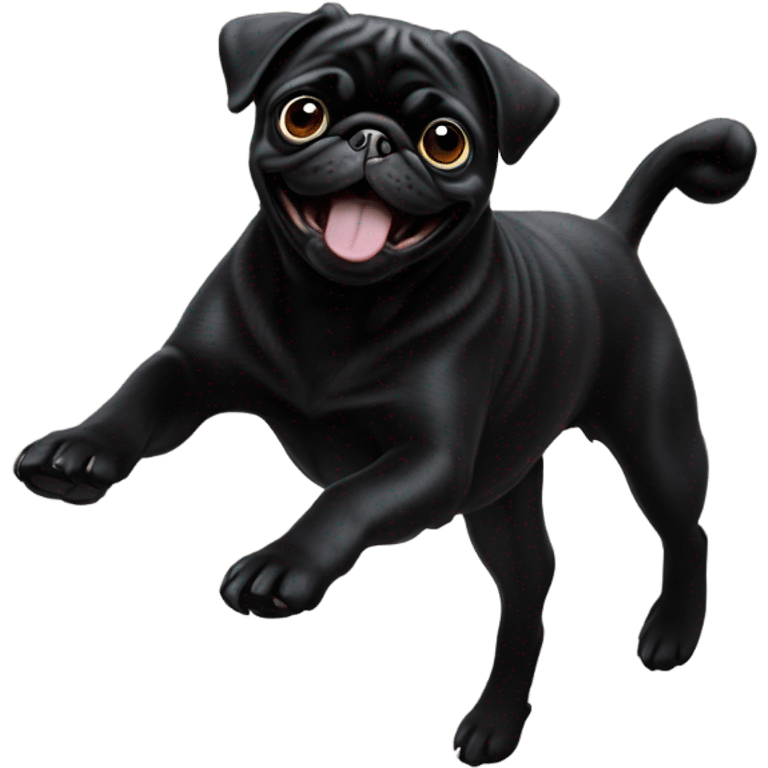 Black pug spinning  emoji