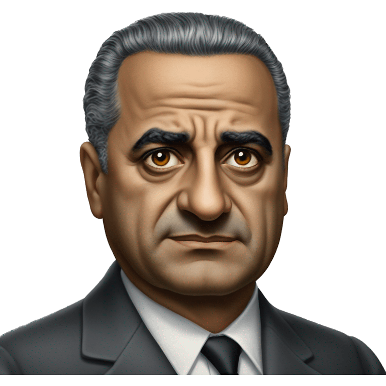 Gamal Abdel Nasser photorealistic sad emoji