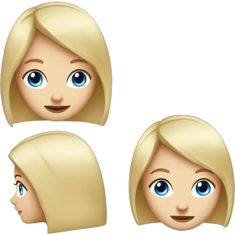 woman with blond Hair and Blue Eyes growing rosemary out of her head emoji