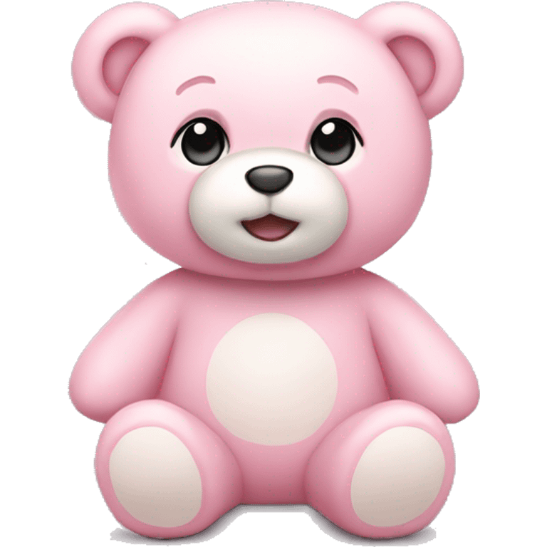 light pink super cute teddy bear emoji