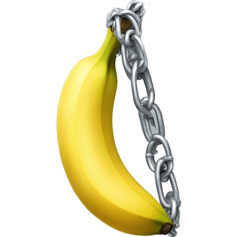 Banana wrapped in chain emoji