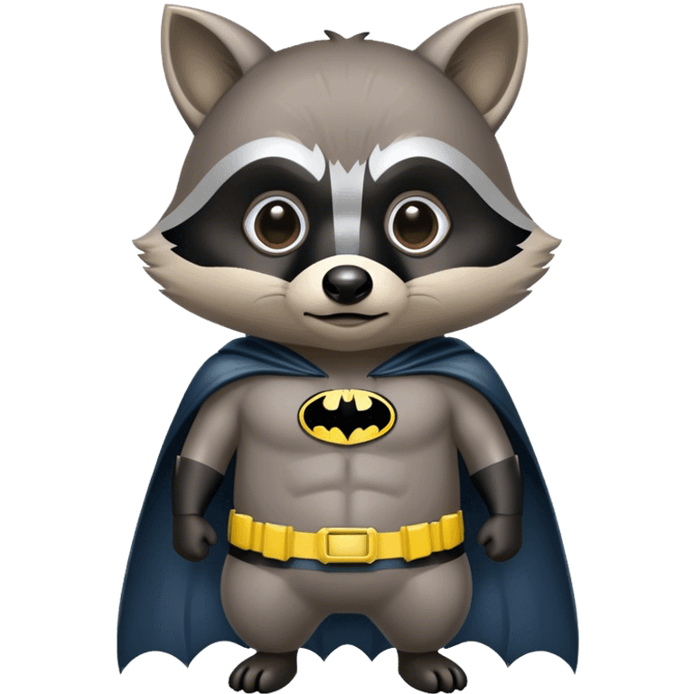 Raccoon as batman emoji