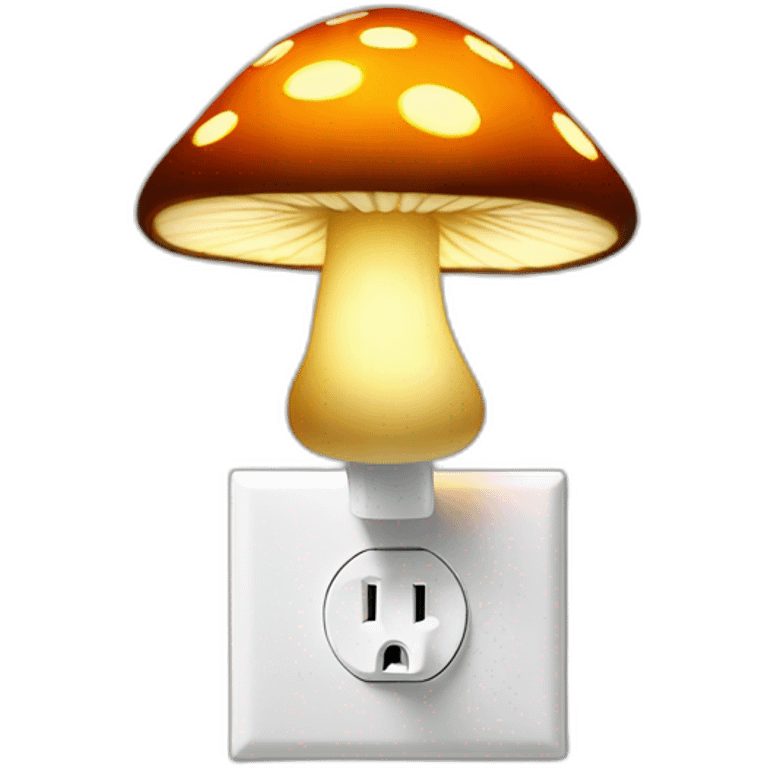 Mushroom nightlight emoji