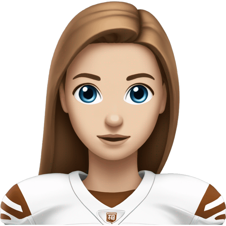 white girl brown hair blue eyes Texas longhorns football emoji