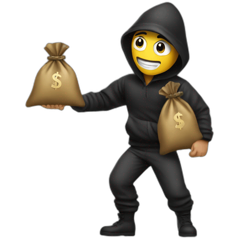 thief with money bag emoji