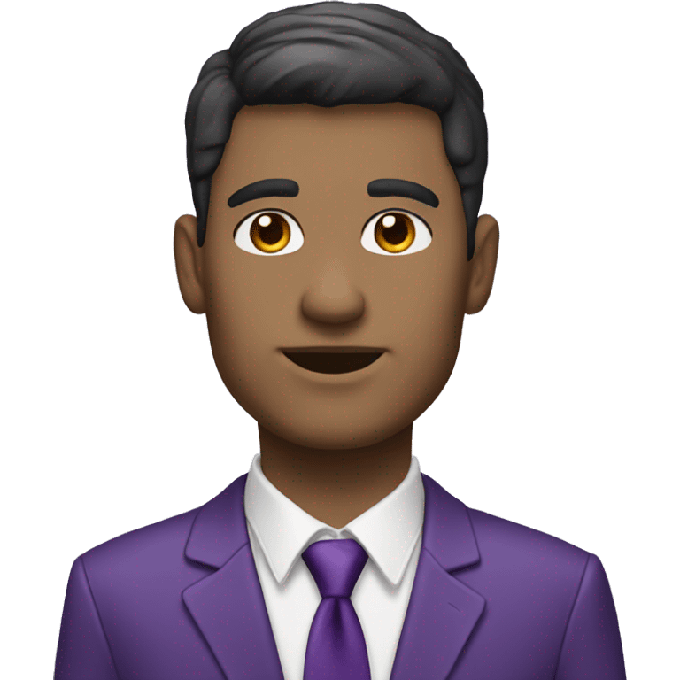 high school principal, male, white, dark hair, purple shi emoji