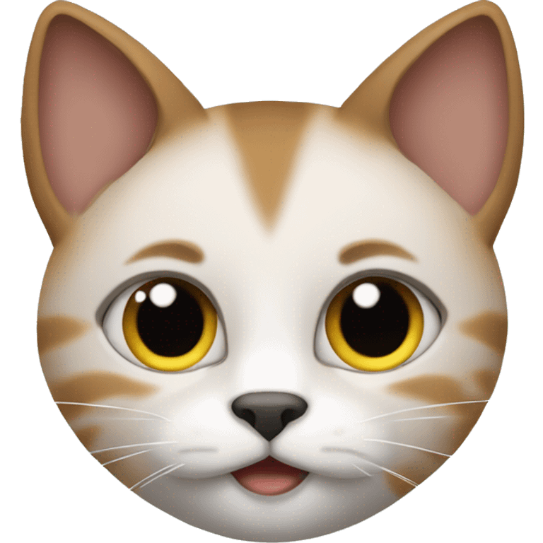 un gato con moños en las orejas emoji