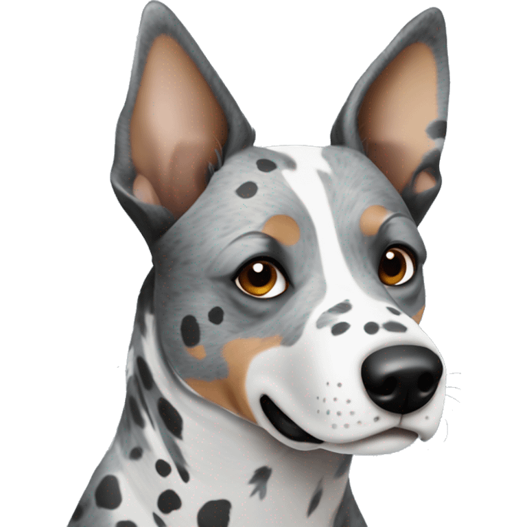 Blue eyed Australian cattle dog grey and white spotted no brown emoji