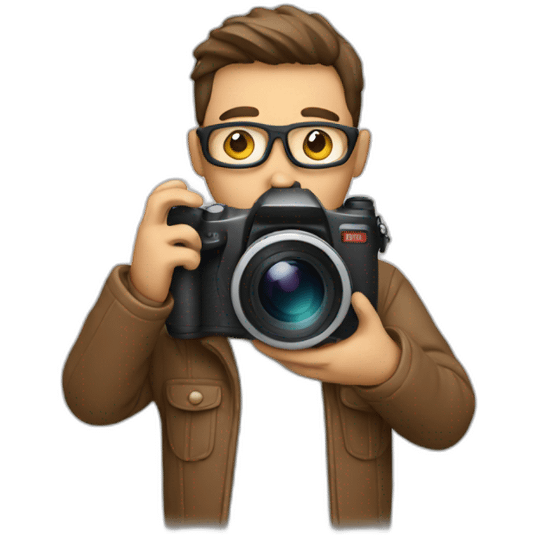 man holding camera emoji