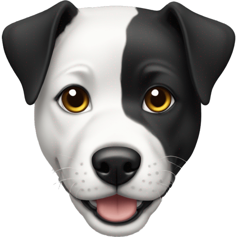 Perro blanco con negro  emoji