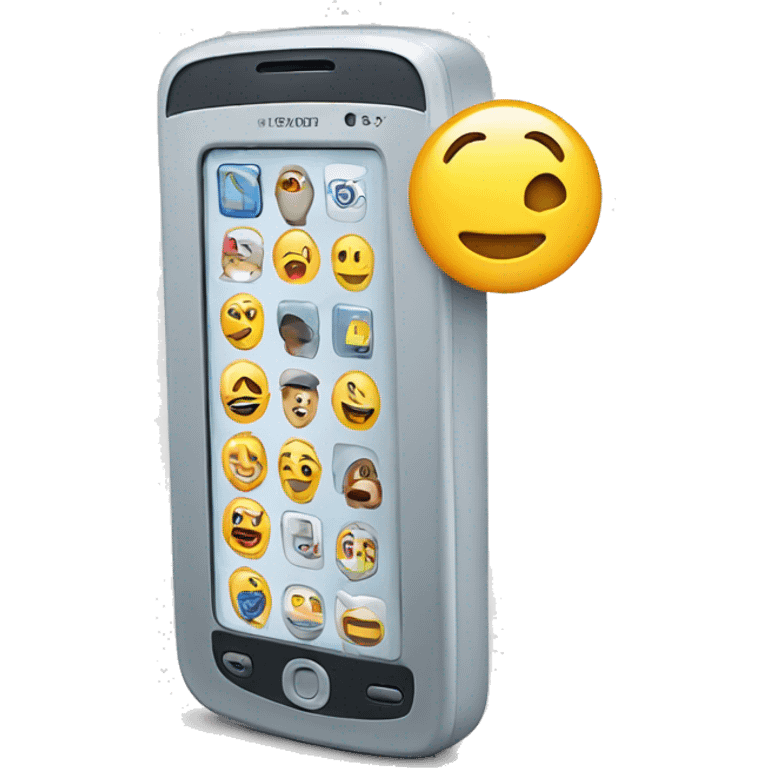 A phone with some courses on it. emoji