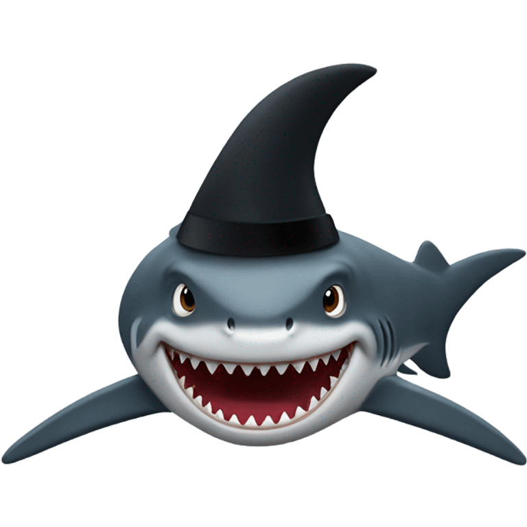 A Shark with a tophat emoji