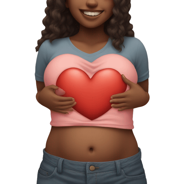 heart on the belly emoji