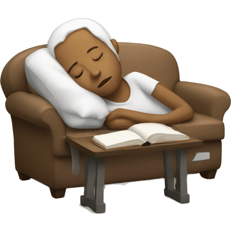 Sleeping and studying  emoji