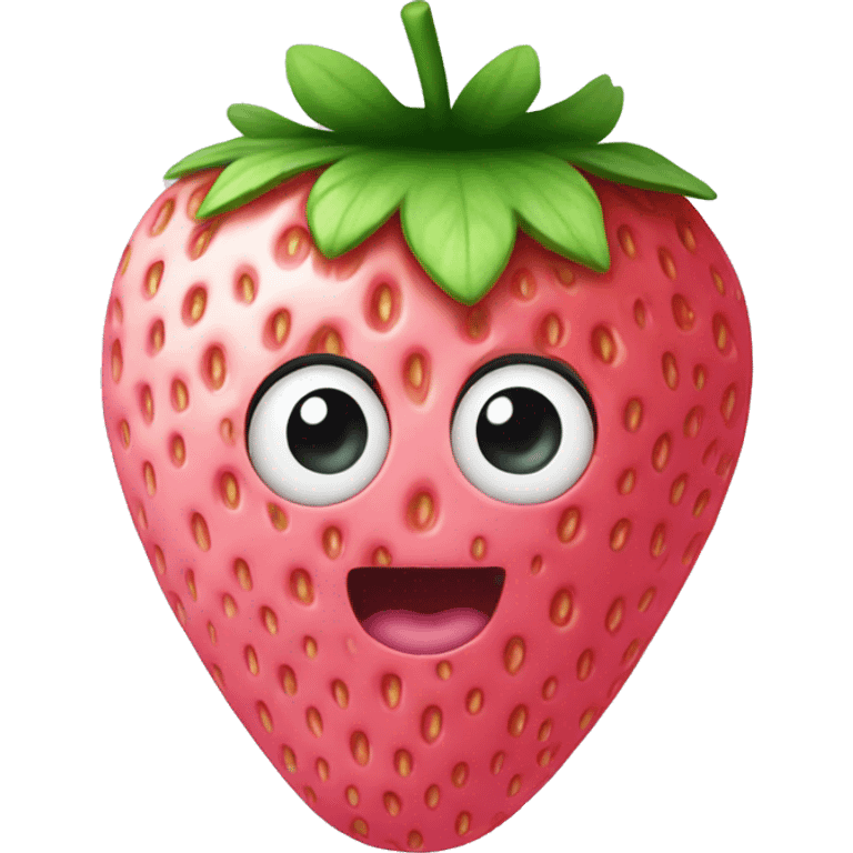 Pink strawberry  emoji