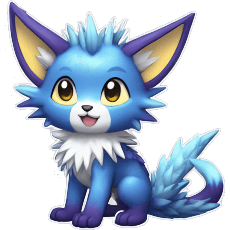 Anthro Scalie Spiky Cool Edgy Magical Shiny Colorful Pastel Sparkle Kemono-style Chibi Fantasy-Animal-Fakémon-Pokémon-Hybrid Fur Sona Aesthetic Full Body emoji