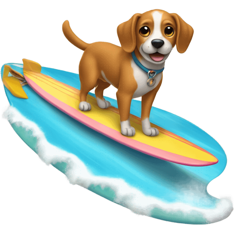 Dog riding a surfboard  emoji