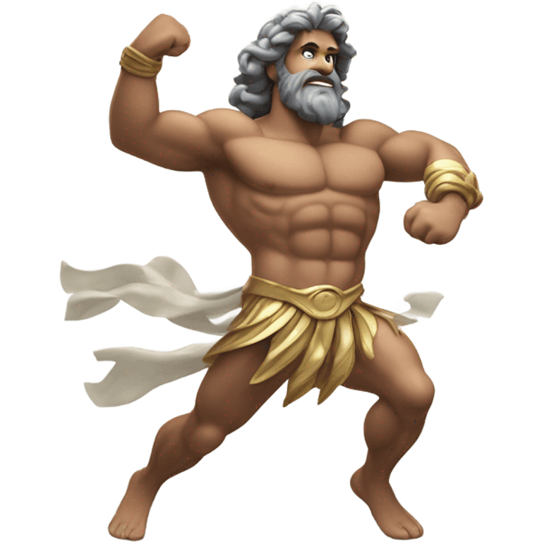 Poseidon hitting the griddy emoji