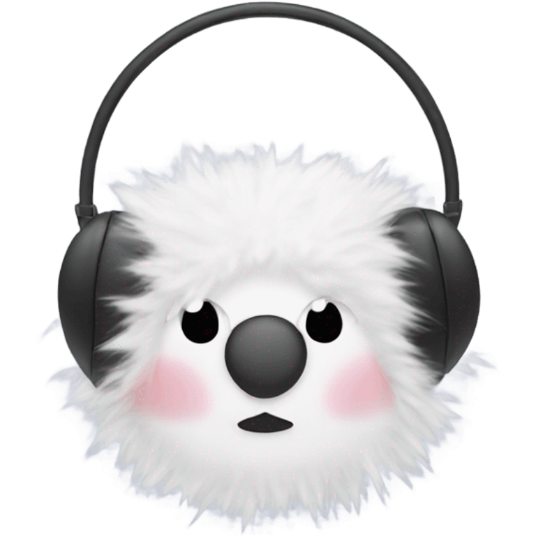 White fuzzy ear muffs emoji