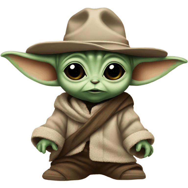 Baby yoda wearing a cowboys hat emoji