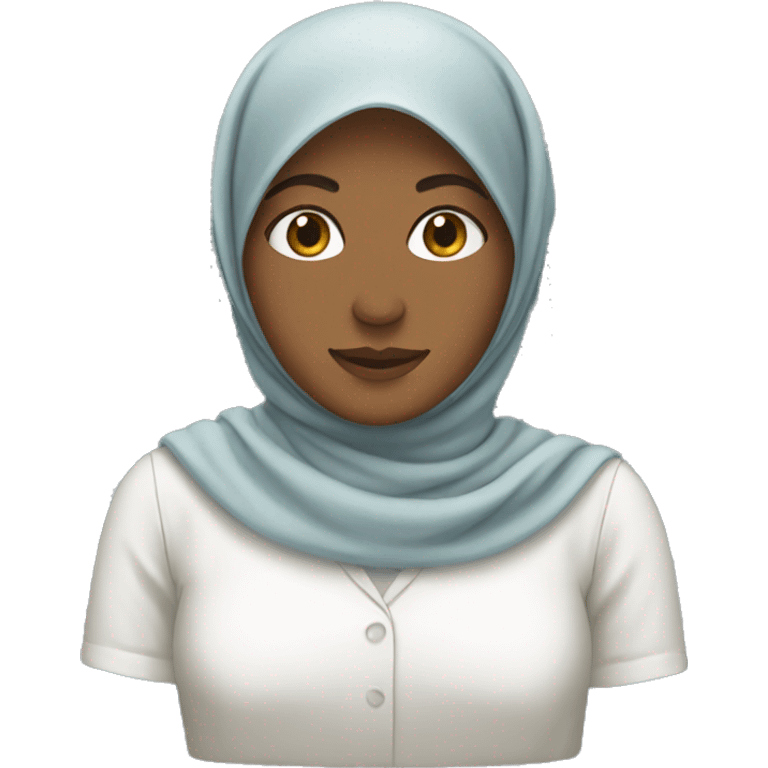 Worker wearing hijab emoji