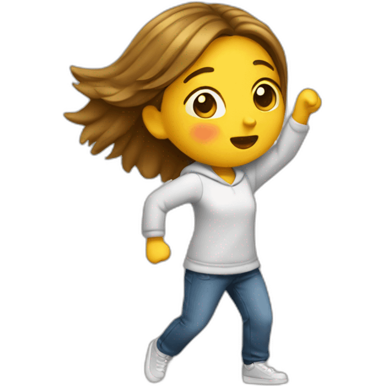 fille qui dab emoji