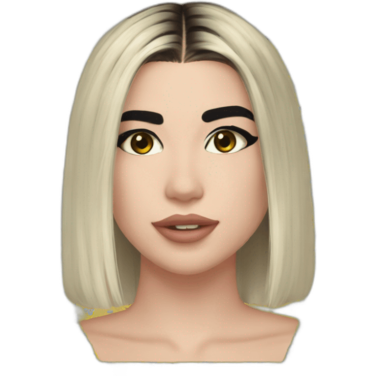 Dua Lipa with glos emoji