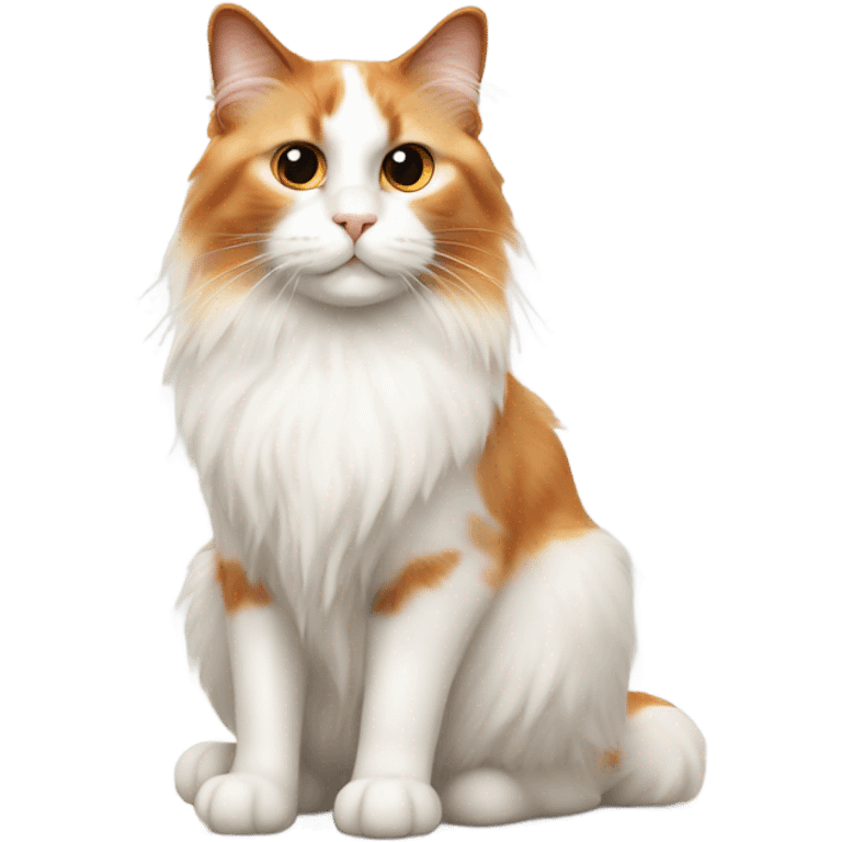 White and orange ragdoll cat emoji