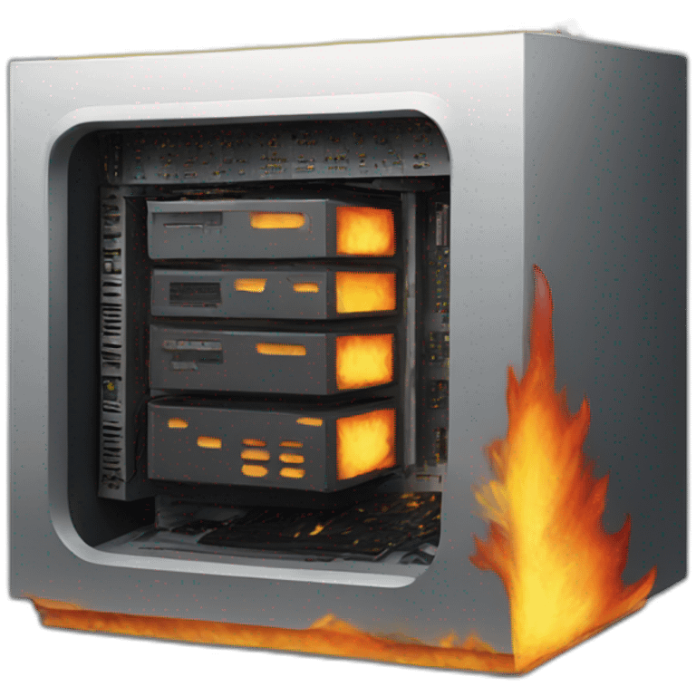 burning mainframe computer emoji