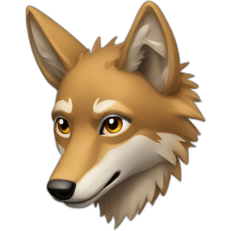 coyote with lightning emoji