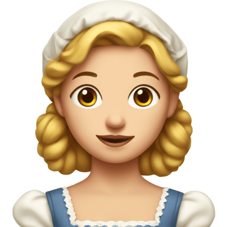 Milkmaid dress girl portrait  emoji