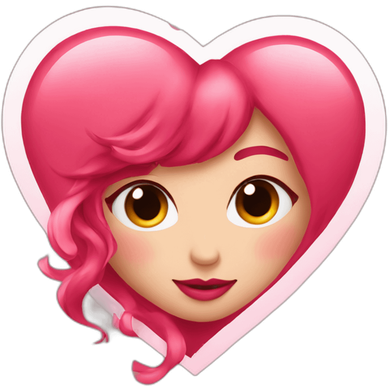 Coeur rouge et  rose emoji