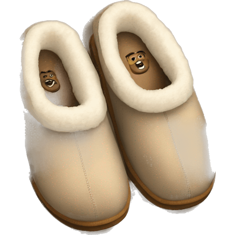 Ugg platform slippers emoji