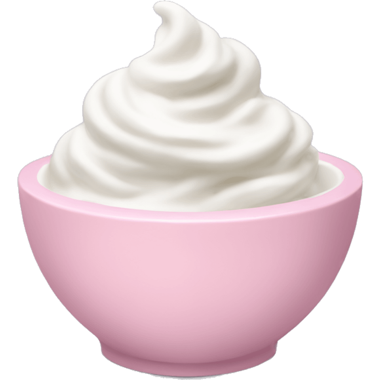 Pastel pink yogurt bowl emoji