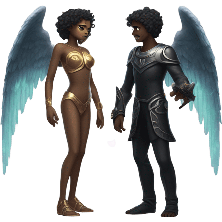 gemini angel vs demon epic battle emoji