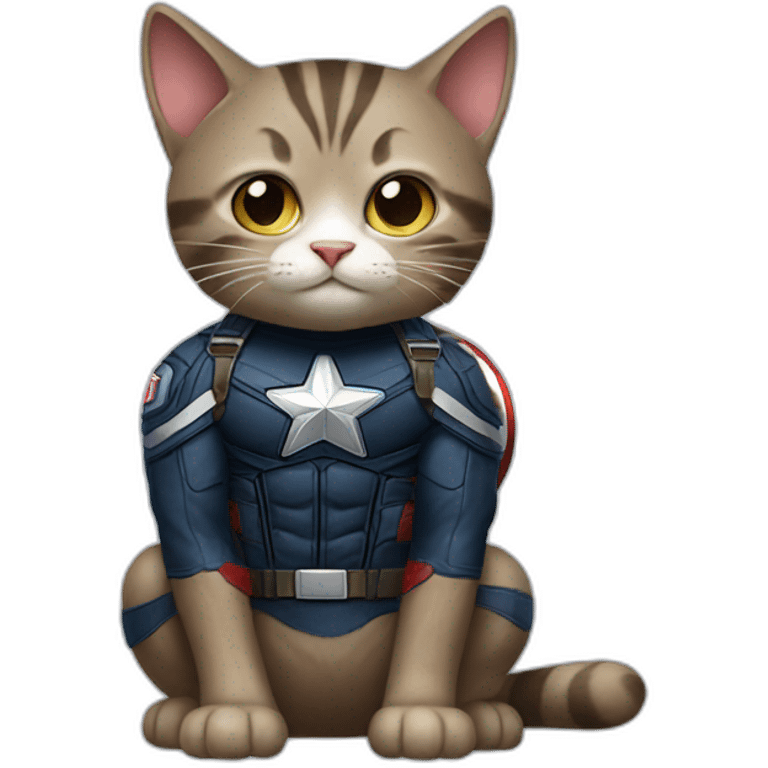 cat in captain America suit emoji