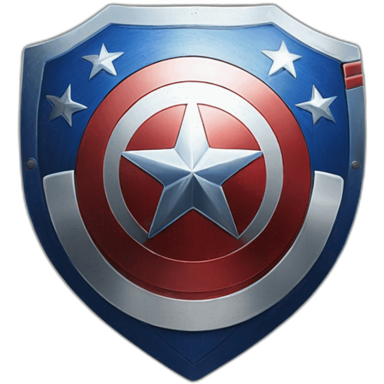 captain america type shield with the Facebook/META logo replacing the star in the middle emoji