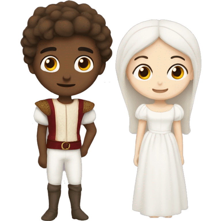 Romeo with white skin and Juliet with white skin emoji