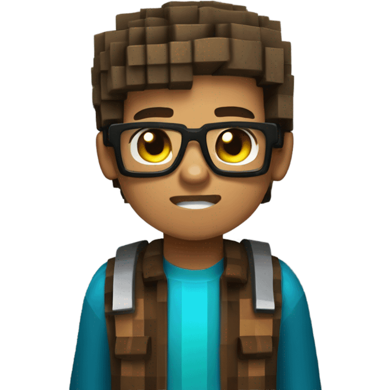 Minecraft kid with glasses and greasy hair emoji