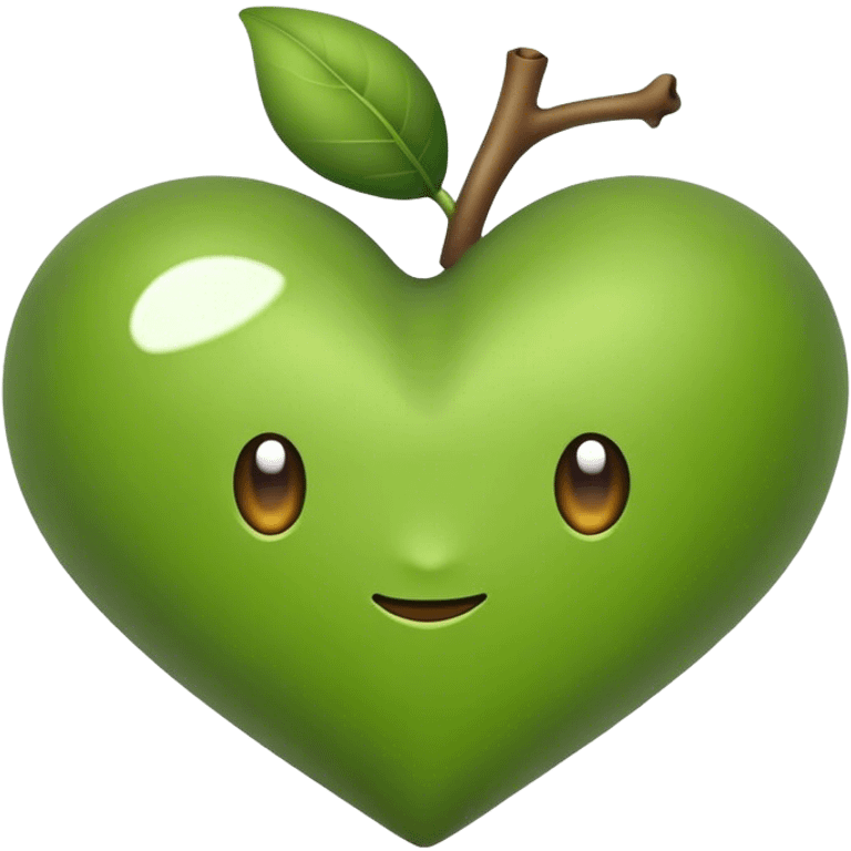 corazón verde oliva emoji