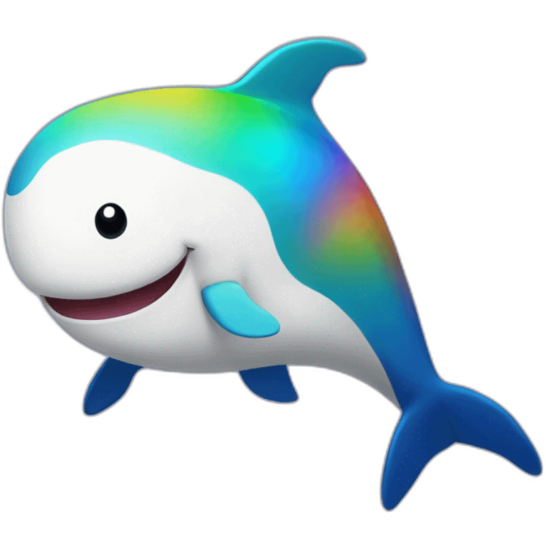 baleine arc en ciel emoji