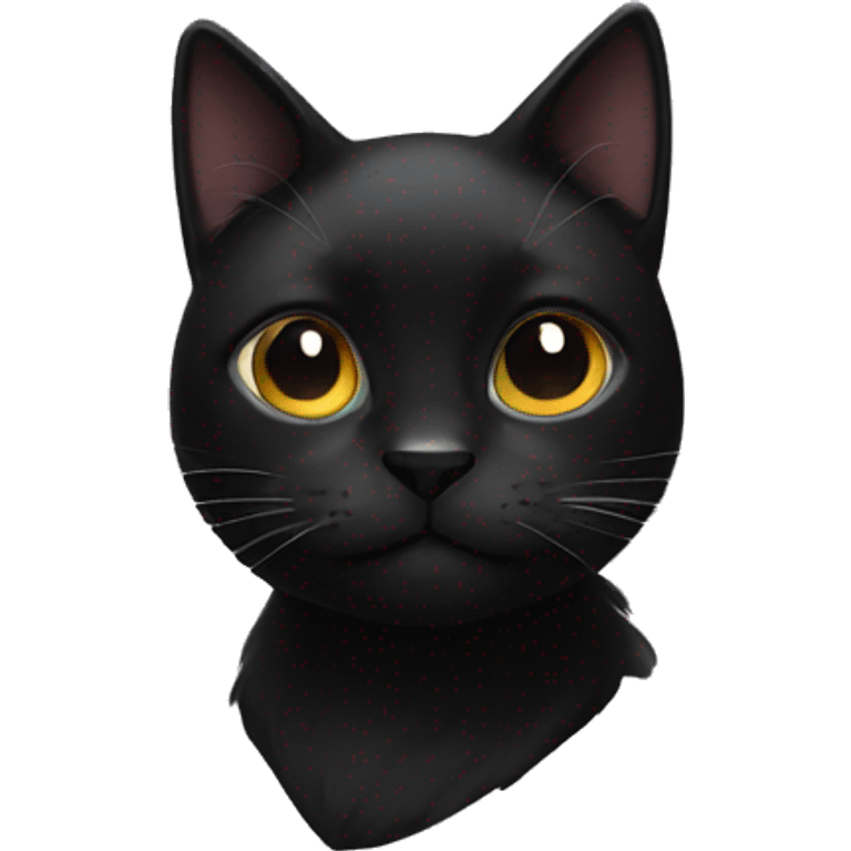 Artistic black cat emoji