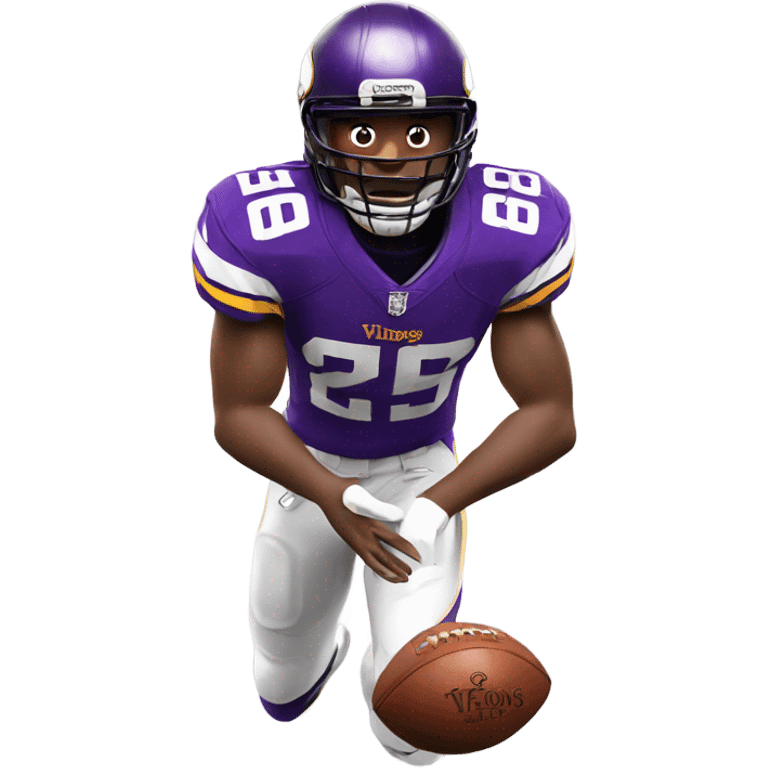 Minnesota Vikings player grabs ball  emoji