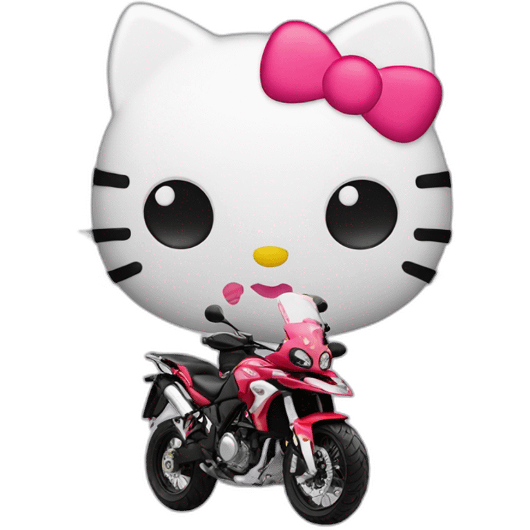 Moto benelli trk con Hello kitty emoji