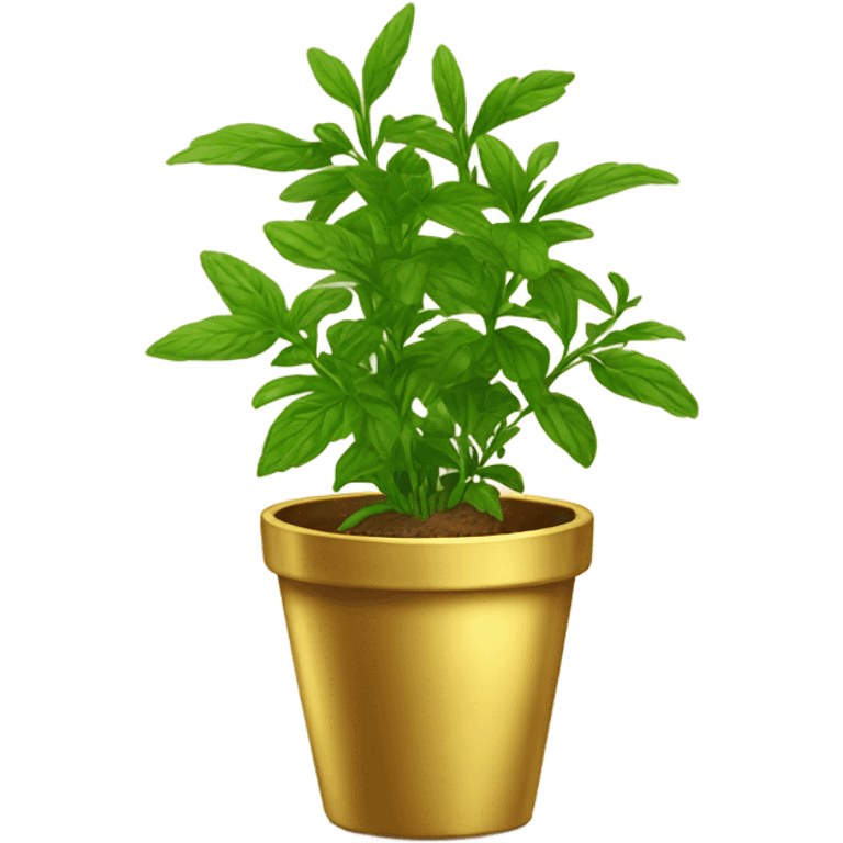 Herb in gold pot emoji